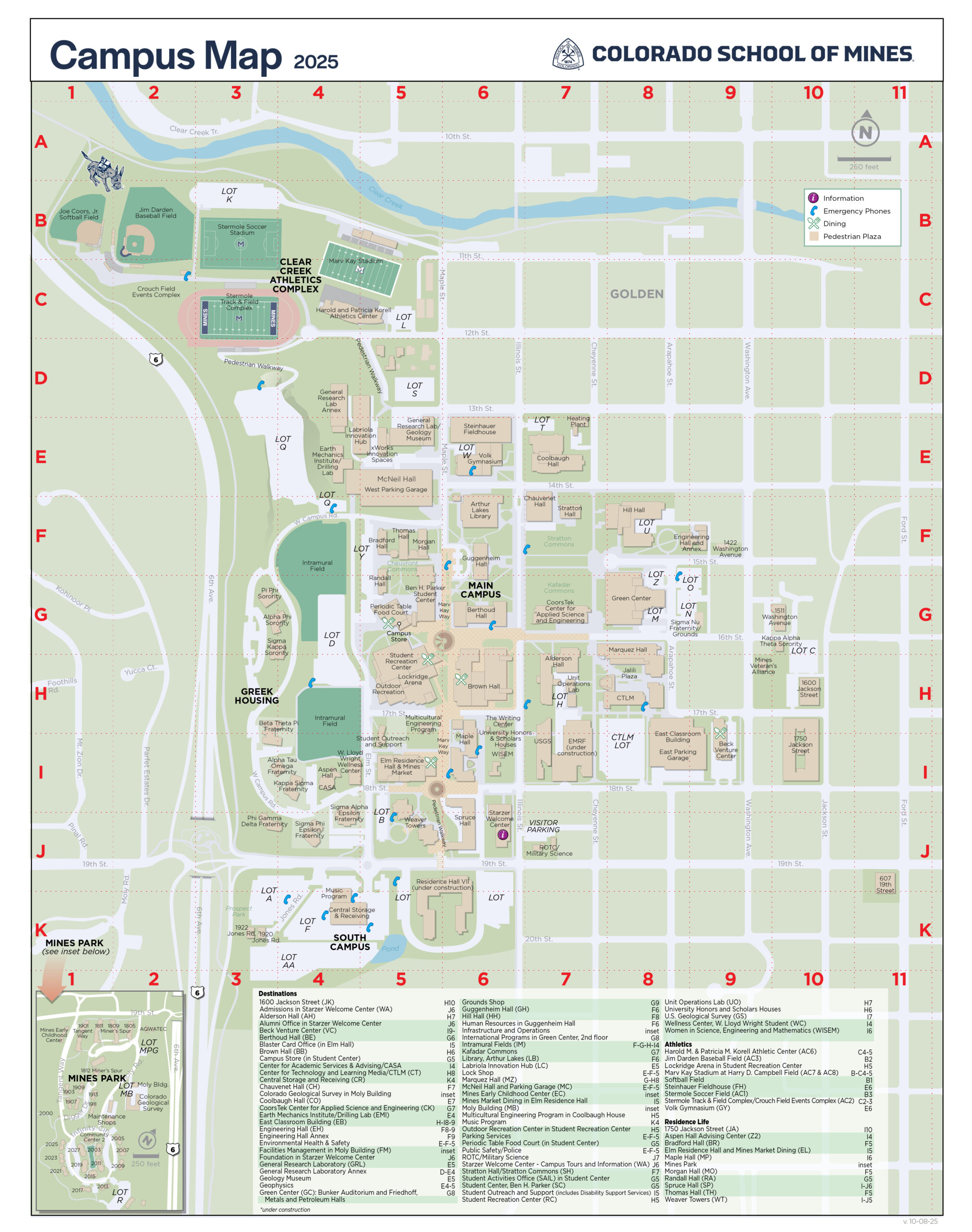 Mines Campus Map 2025